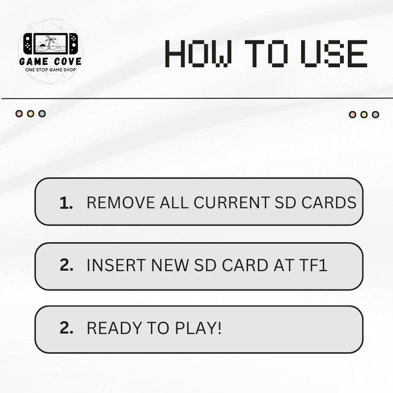 Garlic OS Original Branded SD Card for Anbernic RG35XX 2022 | w/ Mario & PlayStation Ready | Gamecove