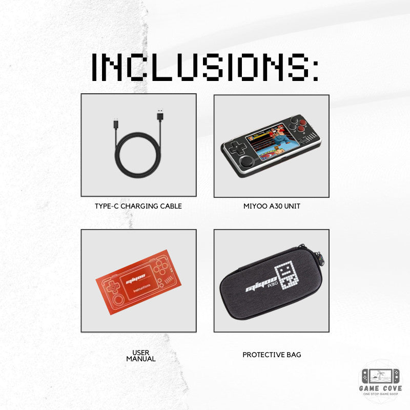 GameCove Miyoo A30 Retro Handheld Video Game Console Linux System 2.8 Inch IPS Screen