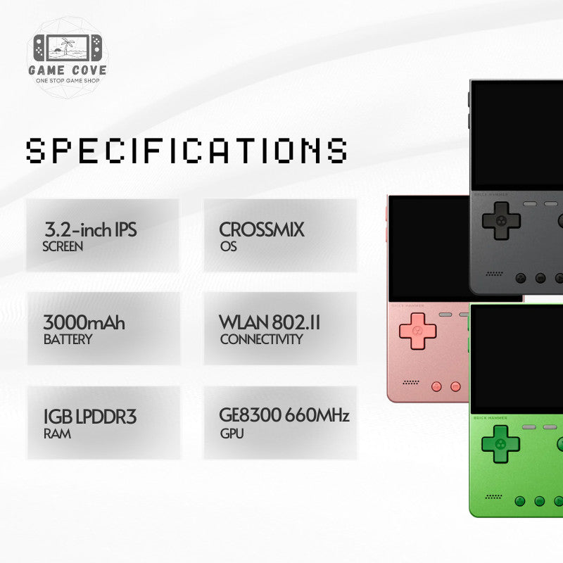 GameCove Trimui Brick Hammer 3.2-inch Retro Handheld Game Console