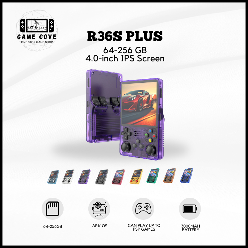 R36S Plus 4.0″ IPS Linux Retro Gaming Handheld Console