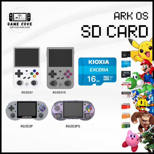Ark OS Original Branded SD Card for Anbernic RG353V, RG353VS, RG353P, RG353PS | w/ Mario & PSP Ready