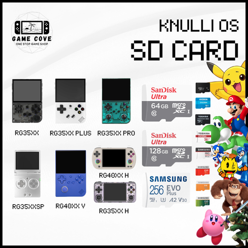 Knulli OS SD Card Anbernic RG35XX, RG35XX H, RG35XX PRO, RG40XX H, RG40XX V, RG35XXSP, RG35XX Plus