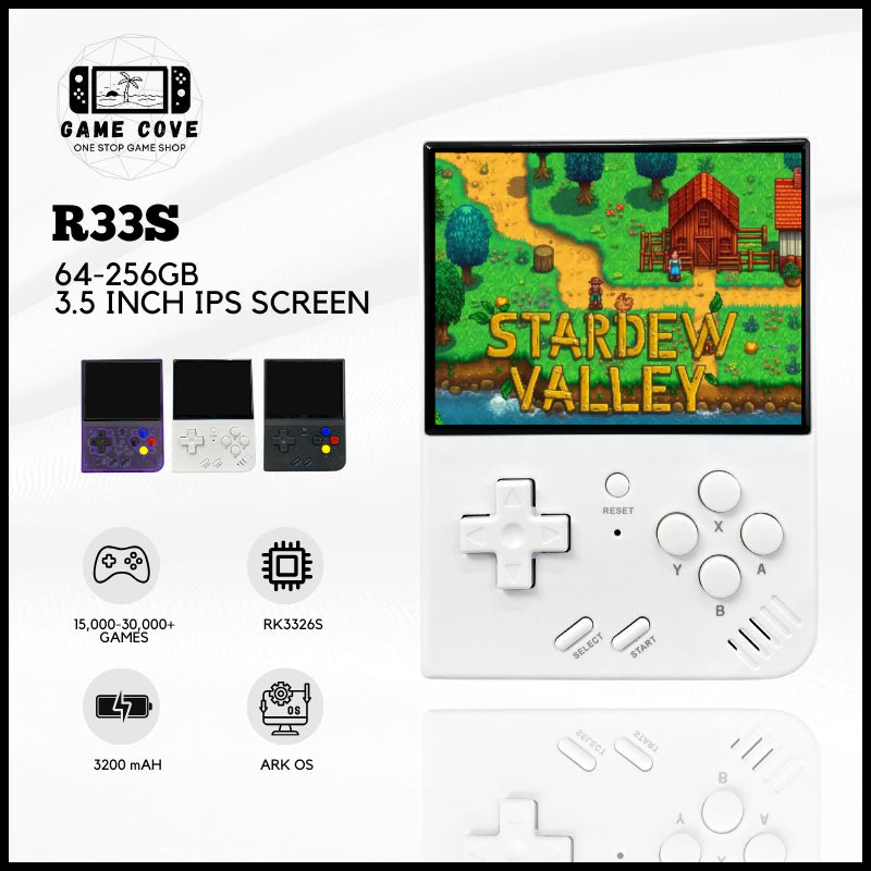 PocketBoy R33S Retro Handheld Game Console 3.5-Inch IPS Linux Emulator