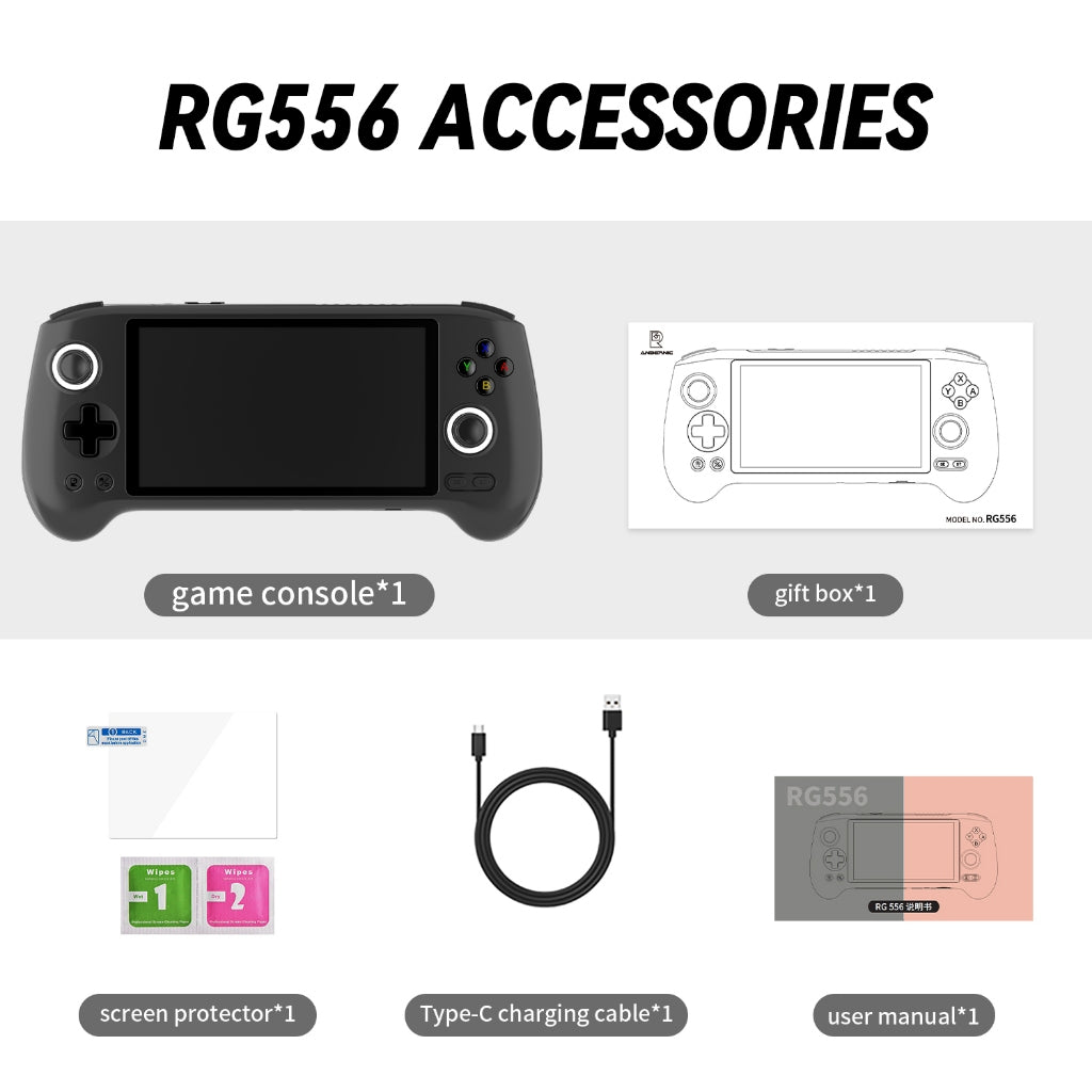 ANBERNIC RG556 Android Gaming Handheld Console 5.48″ AMOLED Screen