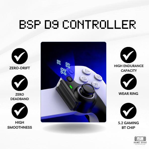 BSP D9 Wireless Bluetooth Gaming Controller | Stretchable Mobile Gamepad
