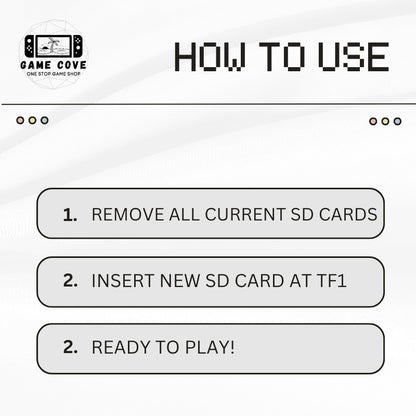 Ark OS Original Branded SD Card for R36S, R36S Plus, R36H | w/ Mario & PSP Ready | GameCove