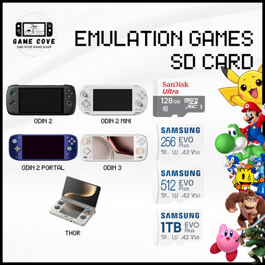 Emulation Games SD Card for Ayn Odin 2, Ayn Odin 2 Mini, Ayn Odin 2 Portal, Ayn Odin 3, Ayn Thor