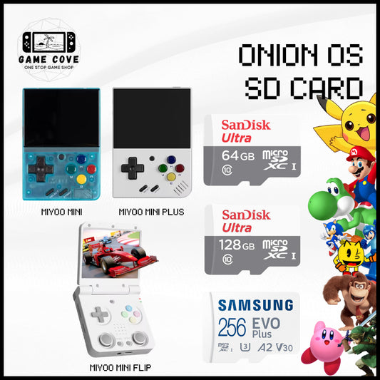 Onion OS Original Branded SD Card for Miyoo Mini, Miyoo Mini Plus, Miyoo Mini Flip | GameCove