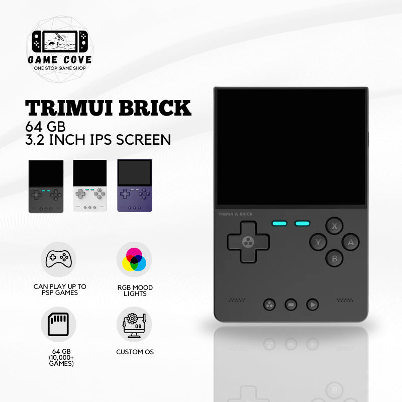 GameCove Trimui Brick 3.2-inch Retro Handheld Game Console Crossmix OS