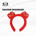 New Year Red Lion Dance Headband | Festive Chinese New Year Accessory