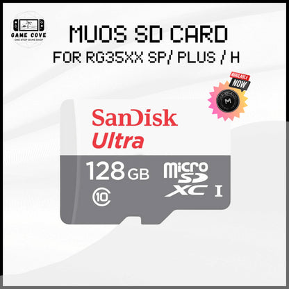 MUOS SD Card for Anbernic RG35XX SP, Plus, and H || Plug and Play with Games and Themes