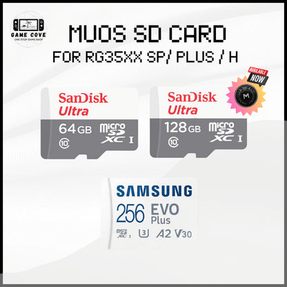 MUOS SD Card for Anbernic RG35XX SP, Plus, and H || Plug and Play with Games and Themes