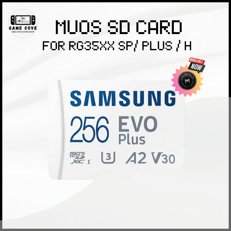 MUOS SD Card for Anbernic RG35XX SP, Plus, and H || Plug and Play with Games and Themes