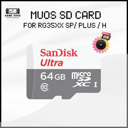 MUOS SD Card for Anbernic RG35XX SP, Plus, and H || Plug and Play with Games and Themes