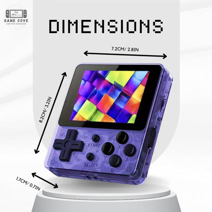 Mini 8-bit Retro Handheld || Transparent Violet and Transparent Black