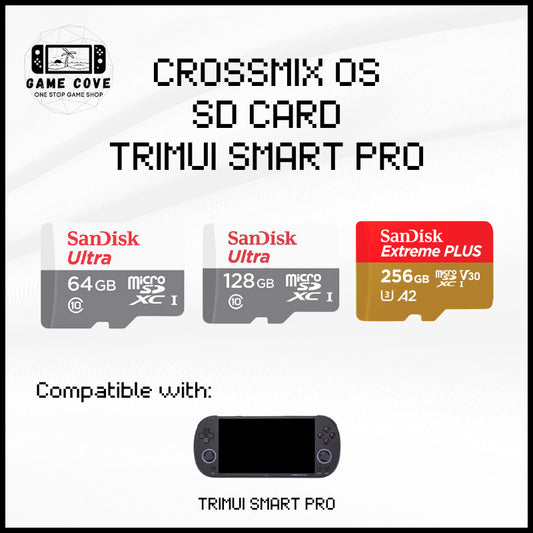 TRIMUI SMART PRO CROSSMIX OS SD Card  || Plug and Play with Games and Themes