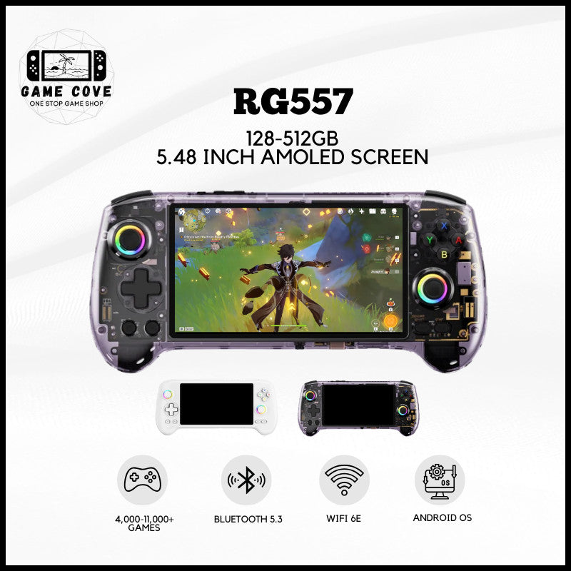 ANBERNIC RG557 5.48″ AMOLED Android Gaming Handheld
