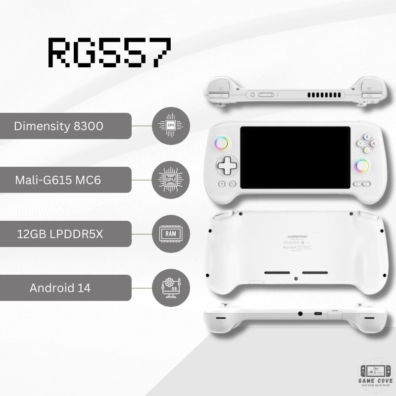 ANBERNIC RG557 5.48″ AMOLED Android Gaming Handheld