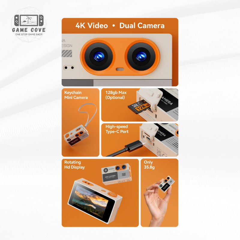 G9 4K Thumb Mini Camera – 1.97″ IPS Digital Camera