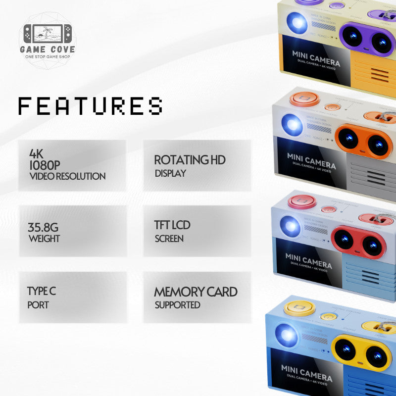 G9 4K Thumb Mini Camera – 1.97″ IPS Digital Camera