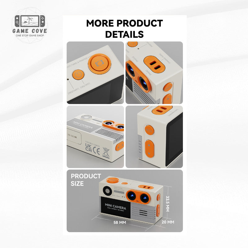 G9 4K Thumb Mini Camera – 1.97″ IPS Digital Camera