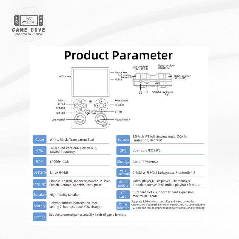 ANBERNIC RG35XX PRO 3.5 INCH IPS GAME CONSOLE | GAMECOVE PH
