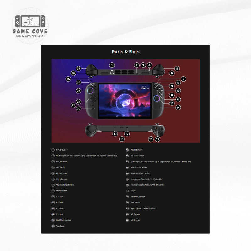 Lenovo Legion Go Z2 Extreme Gaming Console 8.8" FHD+ OLED 144Hz AMD Ryzen Z2 Extreme | GameCove PH
