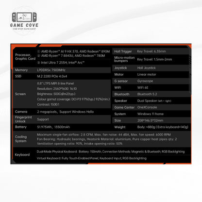 Onexplayer G1 AMD Ryzen™ AI 9 HX 370/8840U Gaming Console Versatile Laptop | GameCove PH