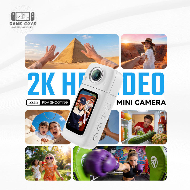 A5 POV Thumb Camera with WiFi, 2K HD Resolution Outdoor Cycling Sports Magnetic Pocket Camera