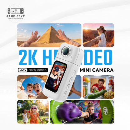 A5 POV Thumb Camera with WiFi, 2K HD Resolution Outdoor Cycling Sports Magnetic Pocket Camera