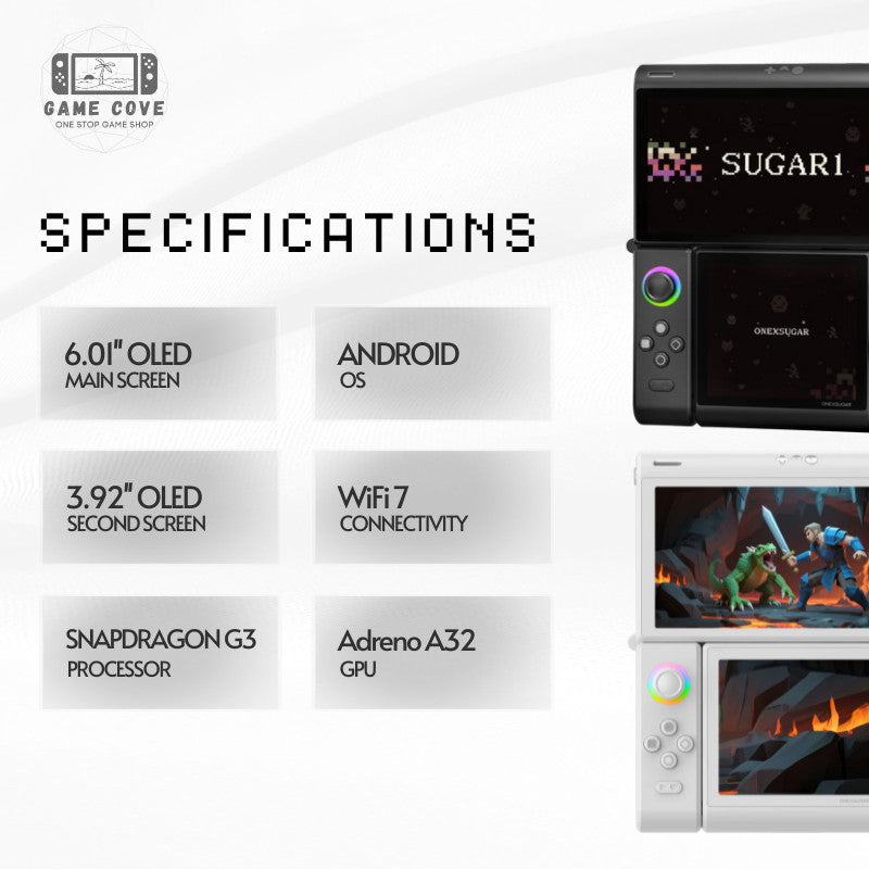 ONEXSUGAR Sugar 1 Transformable Dual-Screen Handheld Console | GameCove PH