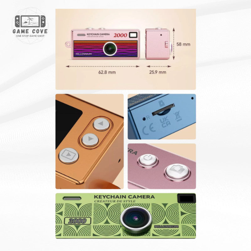 G6 Pro Millennium Edition Thumb Mini Camera 1080P HD Retro Keychain Camera