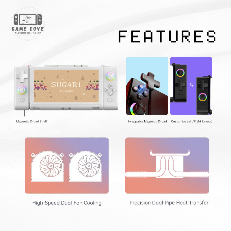 ONEXSUGAR Sugar 1 Transformable Dual-Screen Handheld Console | GameCove PH