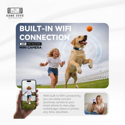 A5 POV Thumb Camera with WiFi, 2K HD Resolution Outdoor Cycling Sports Magnetic Pocket Camera
