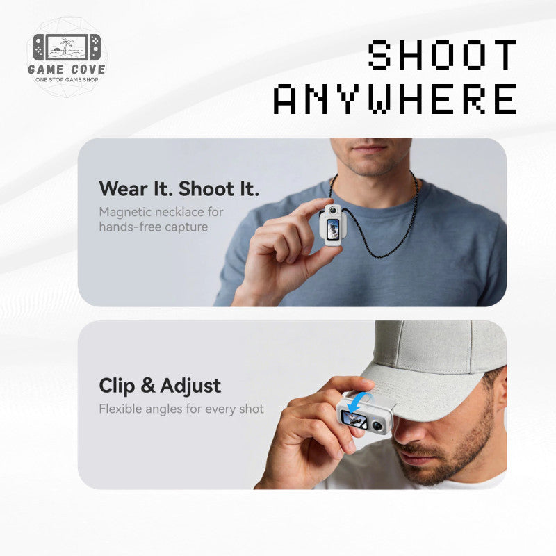 A5 POV Thumb Camera with WiFi, 2K HD Resolution Outdoor Cycling Sports Magnetic Pocket Camera