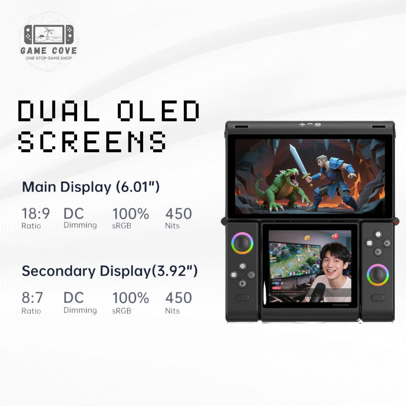 ONEXSUGAR Sugar 1 Transformable Dual-Screen Handheld Console | GameCove PH