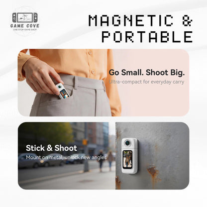A5 POV Thumb Camera with WiFi, 2K HD Resolution Outdoor Cycling Sports Magnetic Pocket Camera