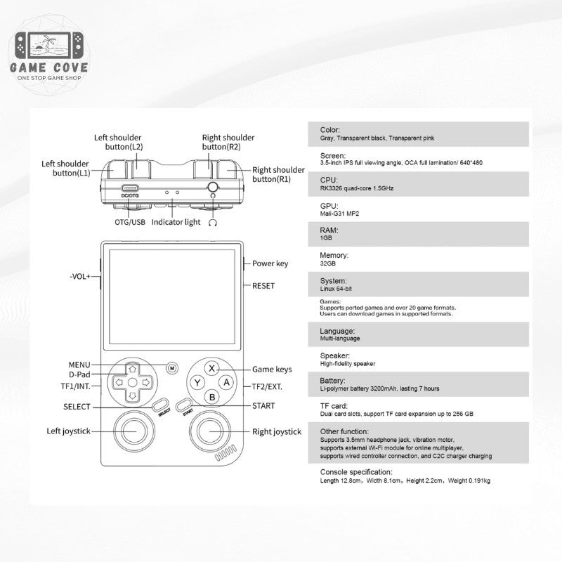 ANBERNIC RG35 3.5-Inch IPS Retro Handheld Gaming Console
