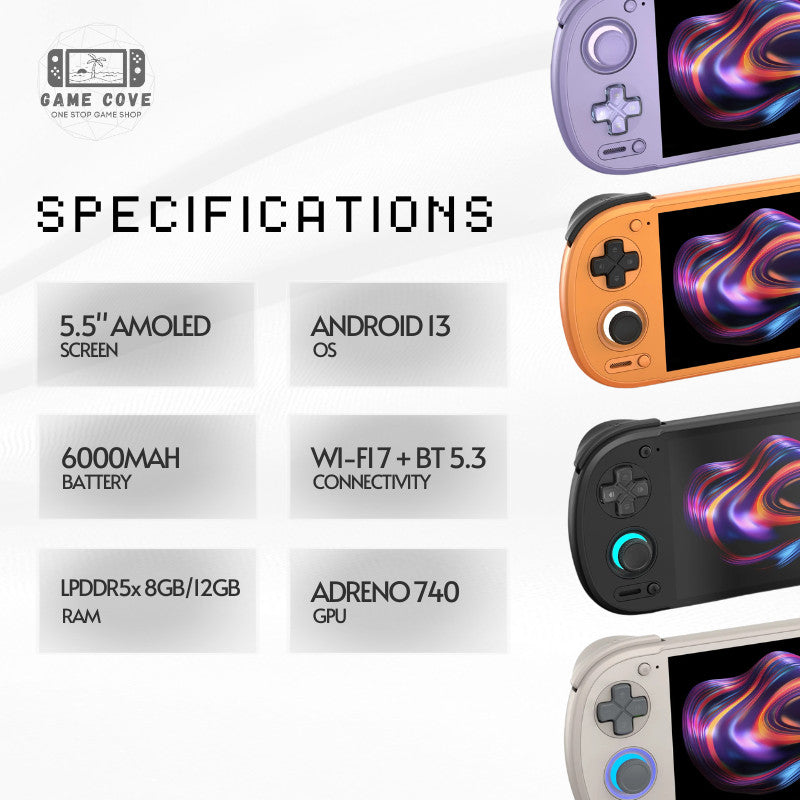 Retroid Pocket 6 5.5″ 120Hz AMOLED Android Gaming Handheld