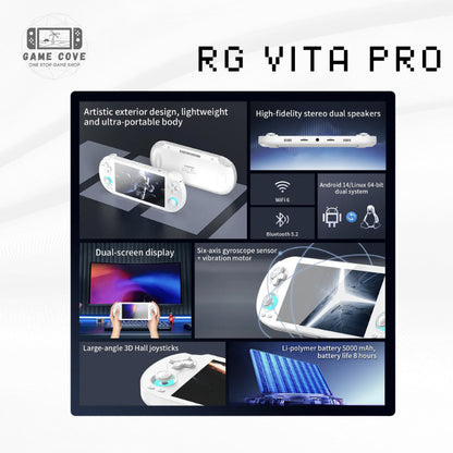 Anbernic RG VITA/ RG VITA PRO Handheld Game Console 5.46-5.5-inch Screen Android 12-14 | GameCove PH