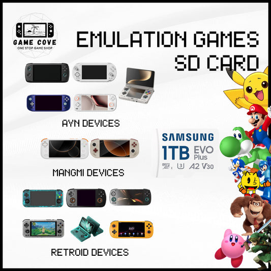 Emulation Games Original Branded 1TB SD Card for Ayn, Retroid, and Mangmi Devices | ES-DE Ready