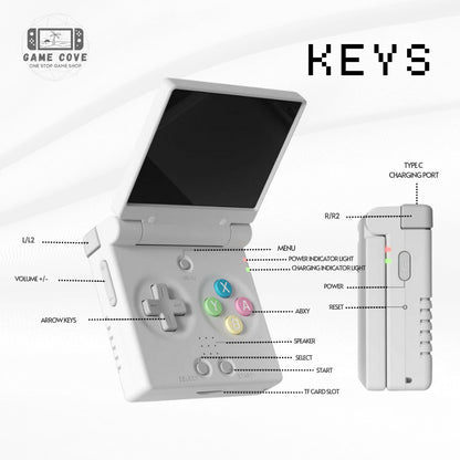GameCove Miyoo Mini Flip 2.8-Inch Retro Handheld Game Console