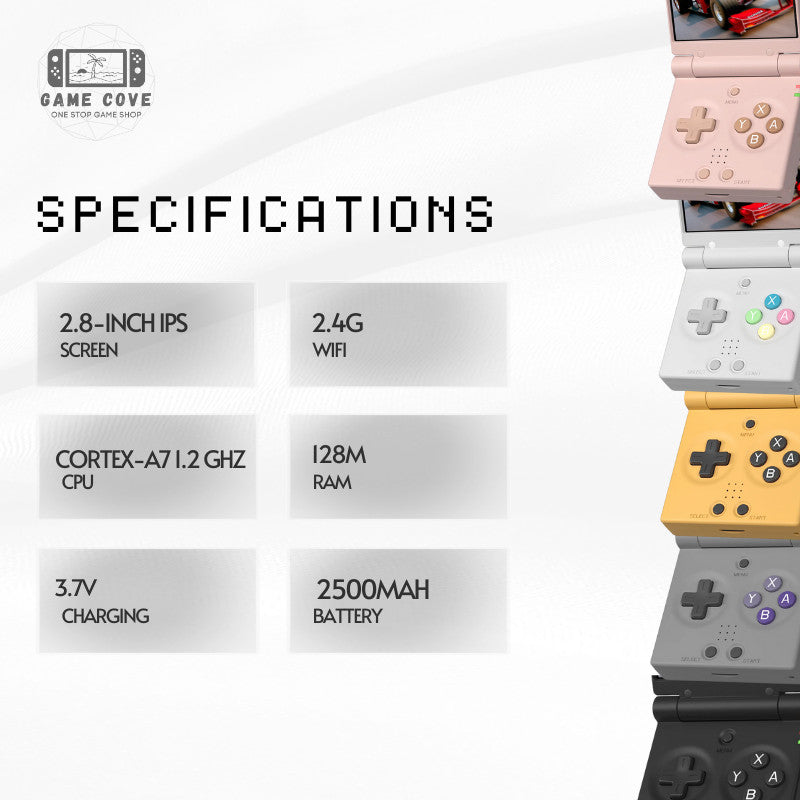 Miyoo Mini Flip 2.8″ IPS Clamshell Retro Gaming Handheld