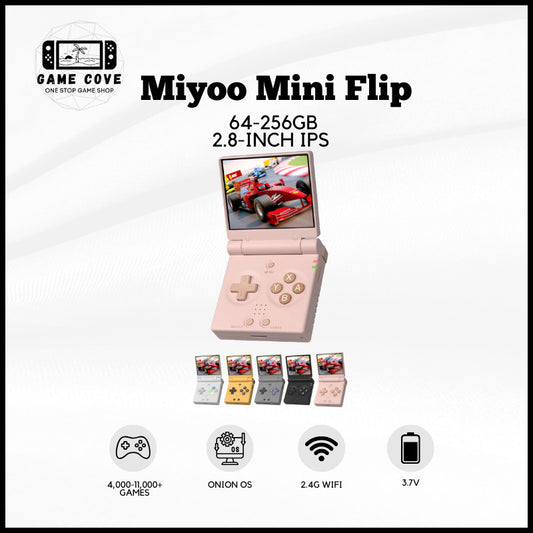 GameCove Miyoo Mini Flip 2.8-Inch Retro Handheld Game Console