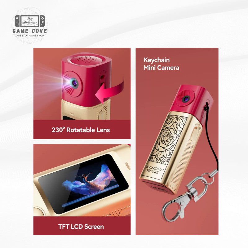 G10 Thumb Mini Camera Lipstick Series 2K HD Rotateable Portable Camera