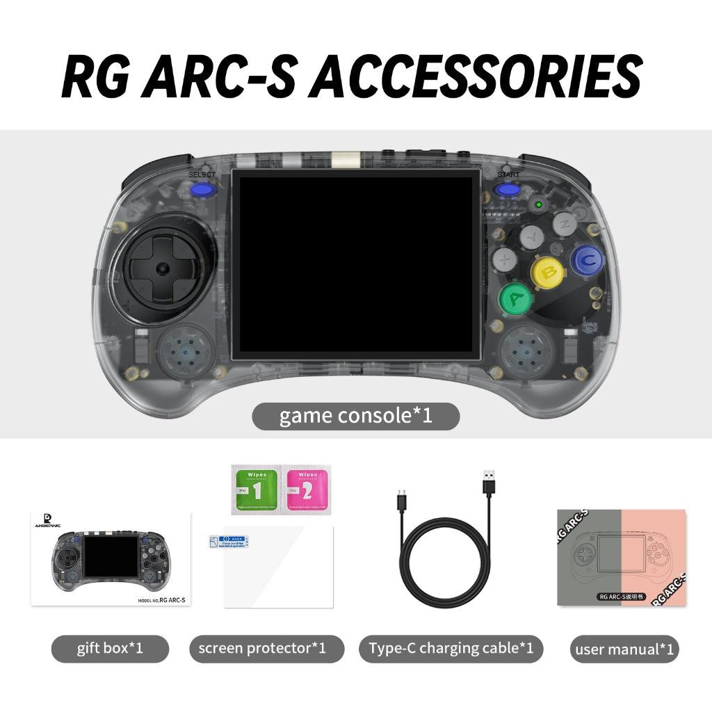 Transparent Black Anbernic RG Arc-S Inclusions/Accessories